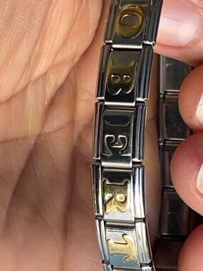 Stainless Steel Two-Tone Link Bracelet -Gold Jewelry Made in Italy “Robert”